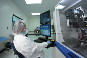 Clean rooms for contract assembly services packaing for optoelectronics