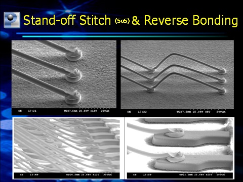 Stand-off stitch wire bonding, reverse wire bond