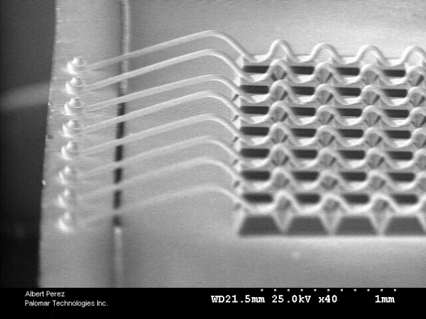 chain wire bond for LEDs