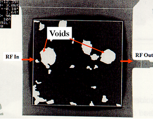 voids under high-frequency/high-power MMIC