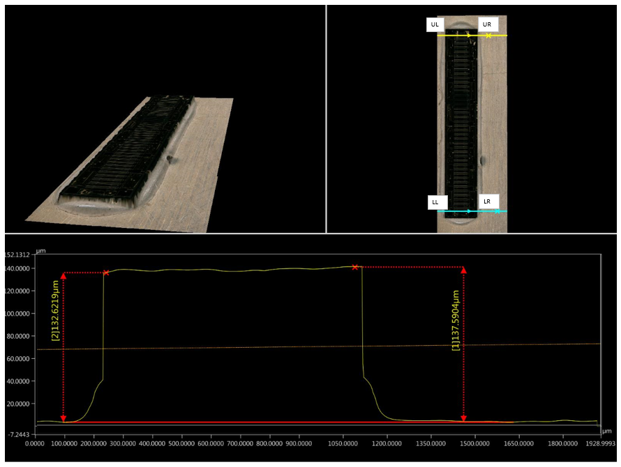 3D measurement of Fixed Height Bond Line using Ag Sintering